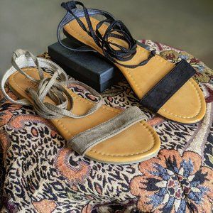 Sandals with Ankle Tie (2 PAIRS!!!)